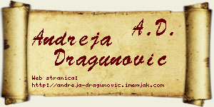 Andreja Dragunović vizit kartica